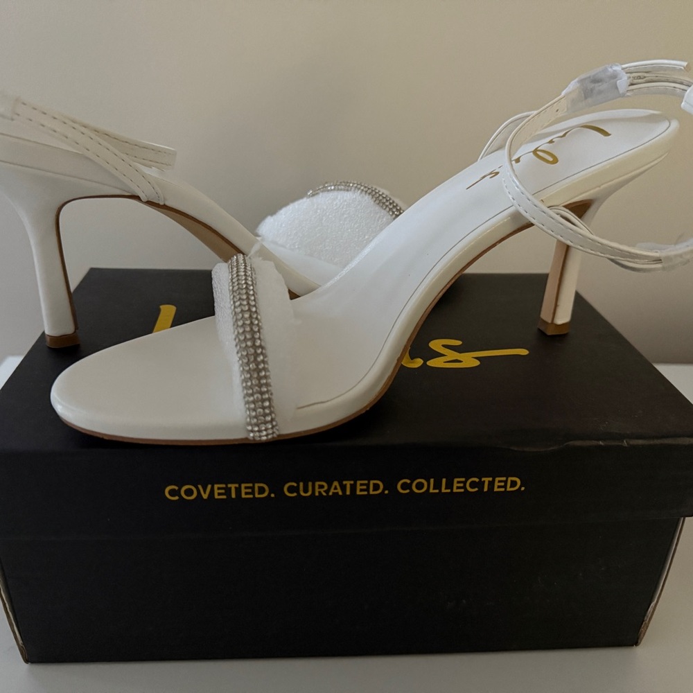 NWT Lulu's White Strappy High Heels